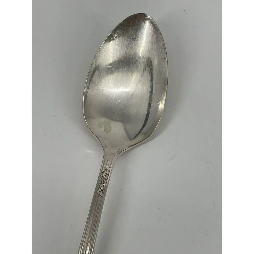 Oneida Tudor Plate Community Queen Bess Table Serving Spoon Silver Plate